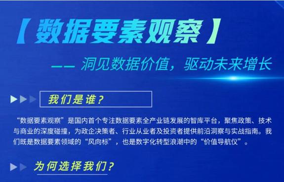 【数据要素观察】—— 洞见数据价值，驱动未来增长